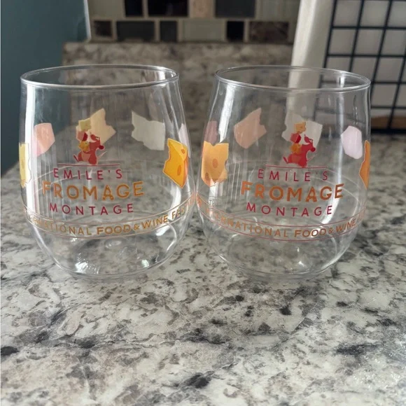 Emilie’s formage montage wine glasses from Epcot Food and Wine glass - Picture 1 of 4